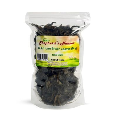 Bitter Leaf Dry by Shepherd&#39;s Natural. Non GMO. Sand Free 1.5 oz 42.5 g bag