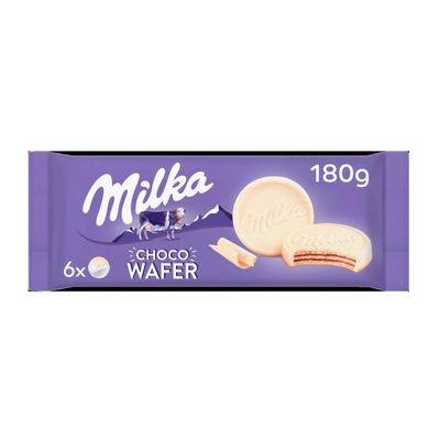 Milka Alpine White Chocolate Covered Wafers