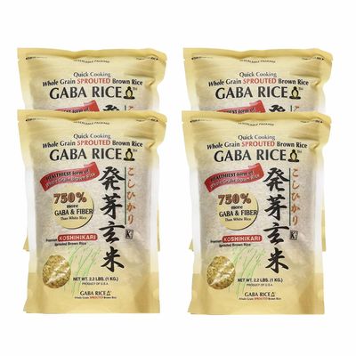 GABA Sprouted Brown Rice 2.2 lbs 4 Packs in Sprout Talk&#39;s Package