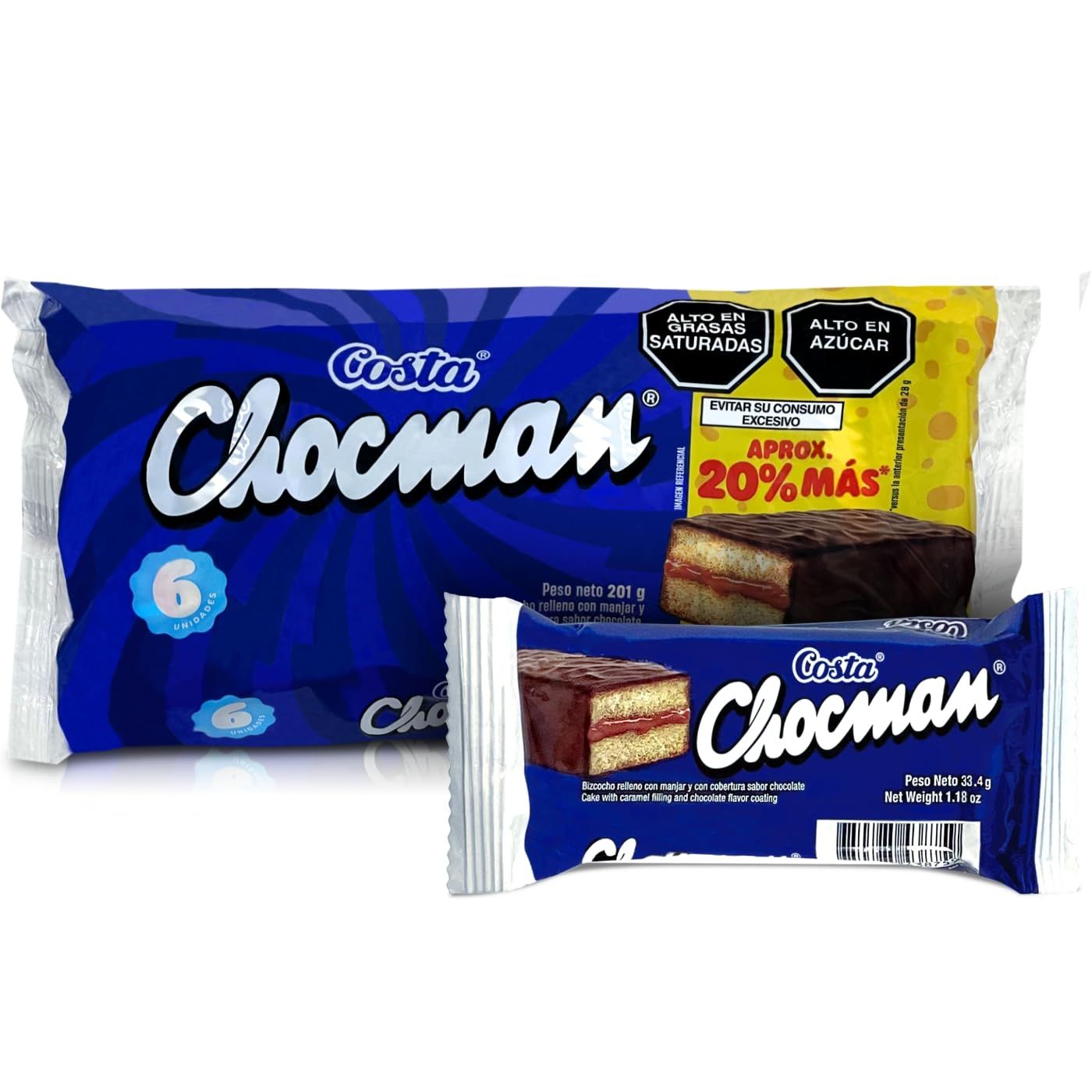 Costa Chocman Peruvian Cookies 7.1 oz Galletas Peruanas Chocman Nuevo Paquete 201g 6 Units 20 More