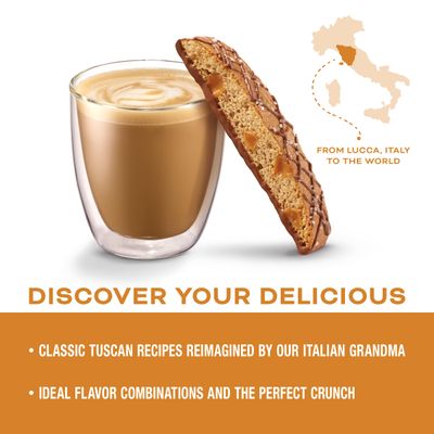 Nonni's Salted Caramel Biscotti Italian Cookies Tub - Biscotti Individually Wrapped Salted Caramel Coffee Cookies - Biscotti Milk Chocolate &amp; Sea Salt - Salted Caramel Kosher Cookies 1lb 5oz, 595g