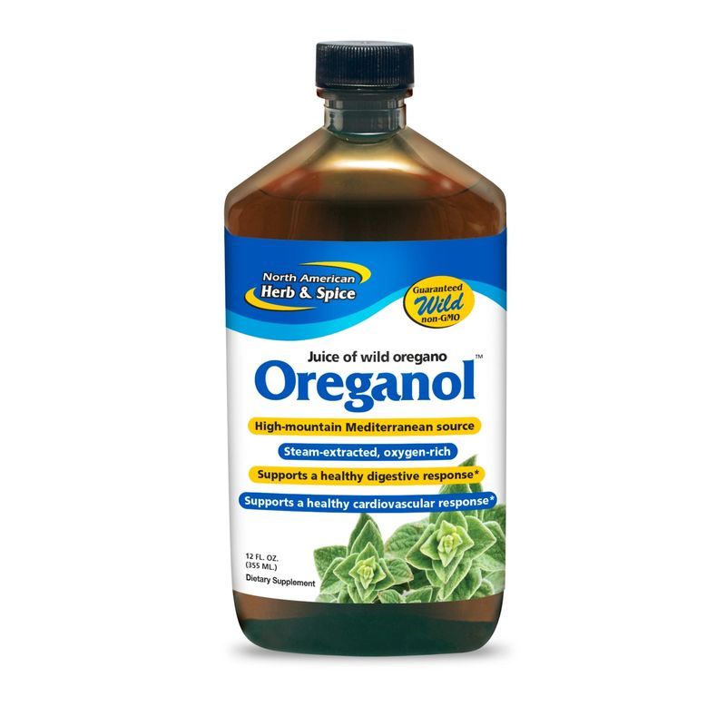 NORTH AMERICAN HERB &amp; SPICE Oreganol P73 Juice - 12 fl oz - Wild Oregano Oil - Heart &amp; Digestive Health - Kidney, Pancreas &amp; Liver Support - Non-GMO - 173 Servings