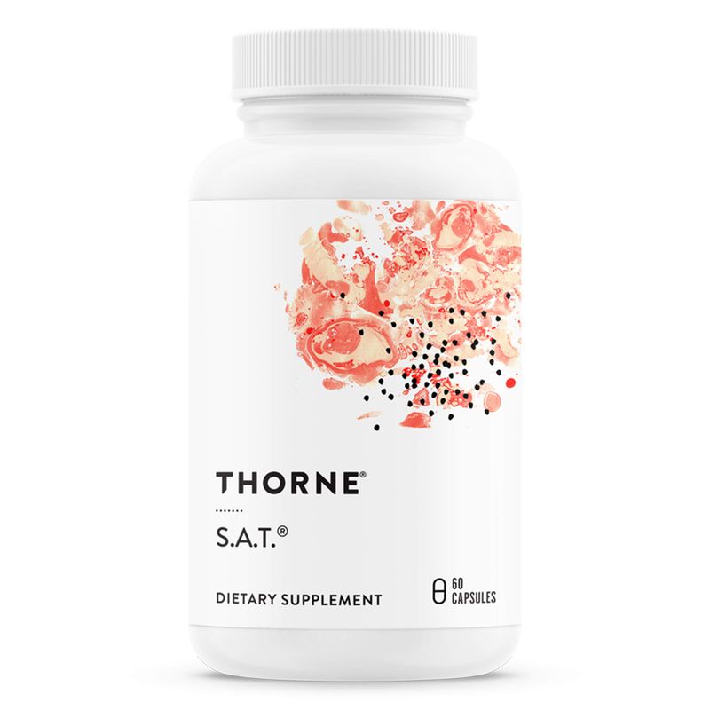 THORNE S.A.T. - Milk Thistle Complex with Silymarin, Artichoke, and Turmeric Extracts for Liver Support - Soy, Gluten &amp; Dairy Free - 60 Capsules