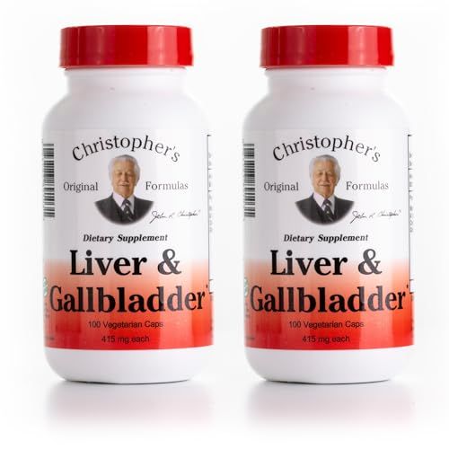 Christopher&#39;s Original Formulas Liver &amp; Gallbladder Formula Capsules - Gallbladder Supplements With Digestive Enzymes - Supports Digestive System with Natural Herbs - Pack of 2