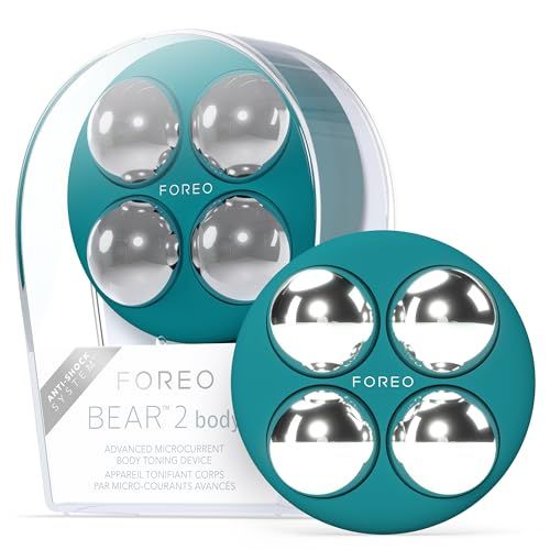FOREO BEAR 2 body Advanced Microcurrent Body Sculpting Machine - Cellulite Massager &amp; Lymphatic Drainage - Firm &amp; Contour - Body Massager - Increases Absorption of Skin Care Products - Evergreen