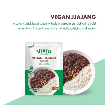 VIVID KITCHEN Vegan Sauce - 4 Bold, Plant-Based Sauces Vegan Curry, Spicy Curry, Ragu, Jjajang - No Animal Ingredients, Cholesterol-Free, Keto-Friendly, Ready-to-Eat in 90 Seconds! 3Packs Vegan Jja...