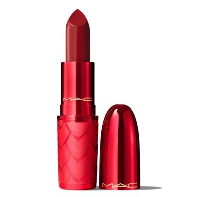 MAC Cosmetics Lovestruck Luck Collection Lustreglass Lipstick - Powerfully Potent Deep Red - 0.1 oz 3 g