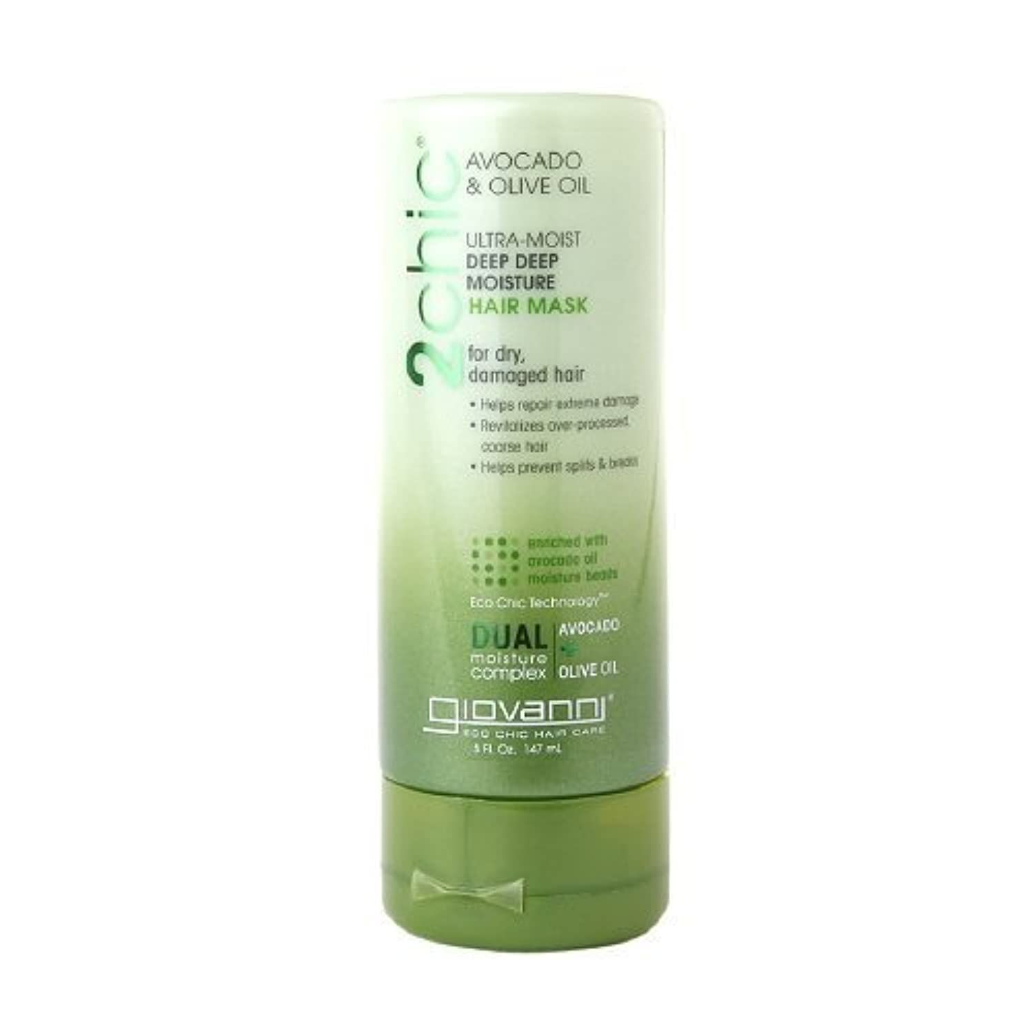 Giovanni 2chic Ultra-Moist Deep Deep Moisture Hair Mask Avocado &amp; Olive Oil 5 fl oz 147 ml by AB