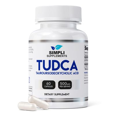TUDCA 500mg per Serving 60 Capsules 30 Day Supply Tauroursodeoxycholic Acid for Your Liver Powerful Tudca Supplement