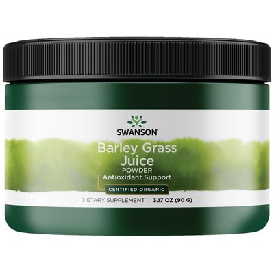 Swanson Certified Organic Barley Grass Juice Powder 3.17 Ounce 90 g Pwdr