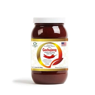 Q-Rapha Premium Korean Gochujang Chili Paste, Gluten-free, Non-GMO, Unpasteurized Artisanal 19.9 oz