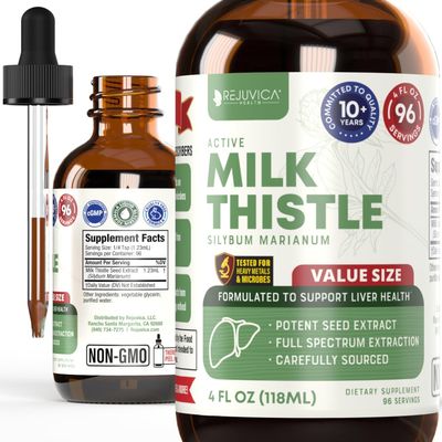 Active Milk Thistle - Advanced Milk Thistle Seed Extract - May Support the Liver - Vegan Sugar Free Non GMO 4oz Value Size