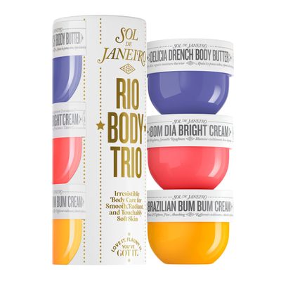 SOL DE JANEIRO Rio Trio Body Cream Discovery Set - Brazilian Bum Bum Cream, Delicia Drench Body Butter, Bom Dia Bright 50 ml - Amazon Exclusive