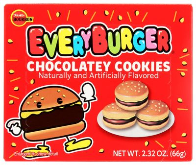 Bourbon Everyburger Chocolatey Cookies, Contains Natural And Artificial Flavors, 2.32 Ounces Pack Of 10
