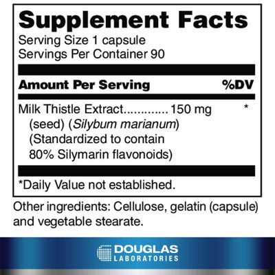 Douglas Laboratories SilymarinMilk Thistle Capsules 150 mg. of Milk Thistle Extract 90 Capsules