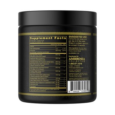 Ambrosia Nektar - Superfood Powder Complete Health Supplement Organ Support - Liver, Kidney Health 30 Servings Honey Lemon