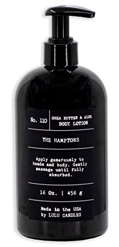 Lulu Candles The Hamptons- Fresh Citrus &amp; Ocean Mist Moisturizing Body Lotion Soothing Shea Butter &amp; Aloe Nourishes Dry Skin With Moisture, No Paraben, Dye Free, Non-Greasy - 16 Fl. Oz