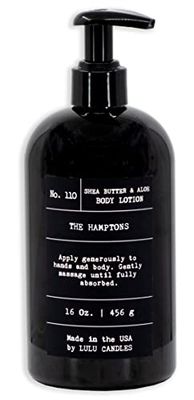 Lulu Candles The Hamptons- Fresh Citrus &amp; Ocean Mist Moisturizing Body Lotion Soothing Shea Butter &amp; Aloe Nourishes Dry Skin With Moisture, No Paraben, Dye Free, Non-Greasy - 16 Fl. Oz