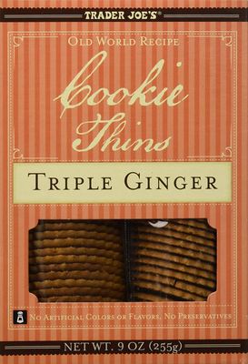 Trader Joe&#39;s Cookie Thins Triple Ginger 9 oz pack of 3