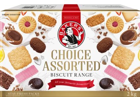 Bakers Choice Cookies 2kg Variety of Cookies Halal &amp; Kosher Friendly Made with butter Ultimate Cookie Variety