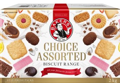 Bakers Choice Cookies 2kg Variety of Cookies Halal &amp; Kosher Friendly Made with butter Ultimate Cookie Variety