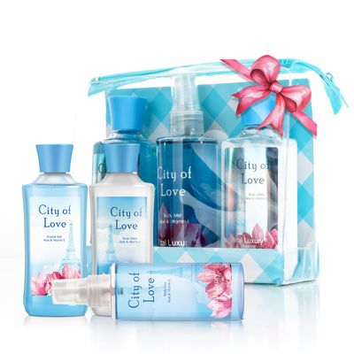 Bath and Body Gift Set for Women &amp; Girls, City of Love Spa Set, Personal Self Care Travel Kit, 3PCS Set for - Shower Gel, Body Lotion, Body Mist- Birthday Mother&#39;s Day Gifts for Her