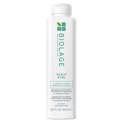 Biolage Scalp Sync Clarifying Shampoo - Residue &amp; Buildup Remover, For Oily Scalp, Fermented Tea &amp; Glycolic Acid, Vegan &amp; Paraben-Free, 13.5 Fl Oz, Packaging may vary