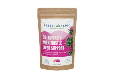 Better Vedic Milk Thistle Max - Liver Support - Pure Milk Thistle Powder - Silymarin, Traditional Ayurveda Herbal Supplement - Vegan, Solar Dried, No Preservatives - 3.53 oz - 50 Servings