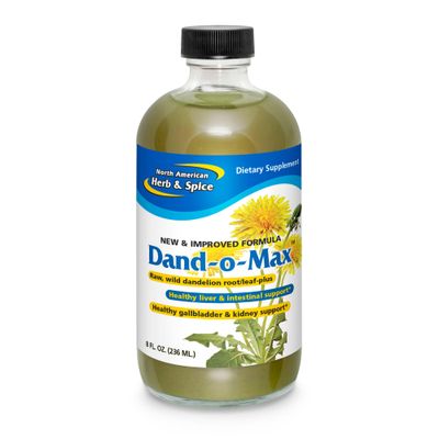 NORTH AMERICAN HERB &amp; SPICE Dand-o-Max - 8 fl. oz. - Digestive, Liver &amp; Gallbladder Health - Raw, Wild Dandelion Root Extract with Oregano Oil - Non-GMO - 23 Servings