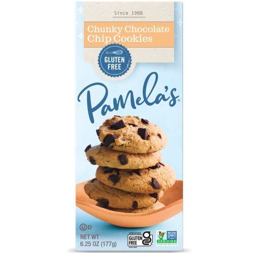 Pamela&#39;s Products Chunky Chocolate Chip Gluten Free Cookies, 6.25 Oz, 6 Count