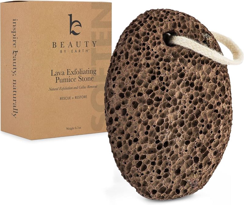 Pumice Stone for Feet - Natural Lava Stone Foot Exfoliator, Callus Remove for Feet, Hands &amp; Dead Skin, Foot Scrubber for Pedicure &amp; Cracked Heels, Strong &amp; Durable Design for Smooth &amp; Soft Feets