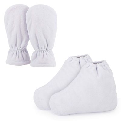 Paraffin Bath Mitts, Segbeauty Thick Snug Elastic Opening Paraffin Wax Glove and Bootie with Double Terry Clothes for Heat thera-py, Hand and Foot Bags for Thermal SPA treat-ment, Paraffin Machine