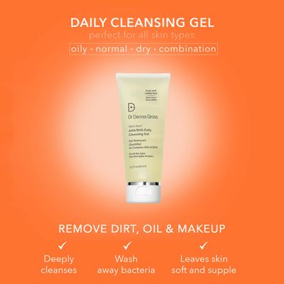 Dr Dennis Gross Alpha Beta AHABHA Daily Cleansing Gel, for Skin That is Dull, Congested and Uneven Tone &amp; Texture 2 Fl Oz