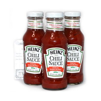 Heinz Chili Sauce, 3-12oz Bottles Bundled with Exclusive JFS Recipe Card
