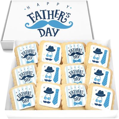 Fathers Day Cookies 12 Pack Party Favors Decorated INDIVIDUALLY WRAPPED Sugar Cookies Gift Basket Peanut &amp; Nut Free Bulk