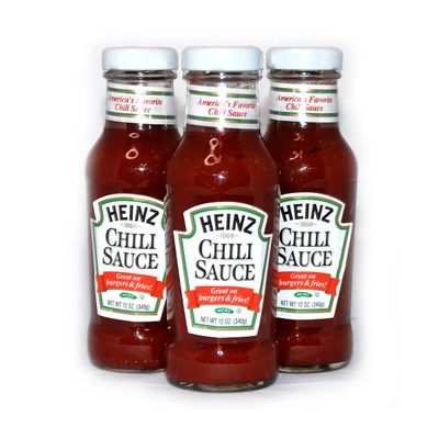 Heinz Chili Sauce, 3-12oz Bottles Bundled with Exclusive JFS Recipe Card