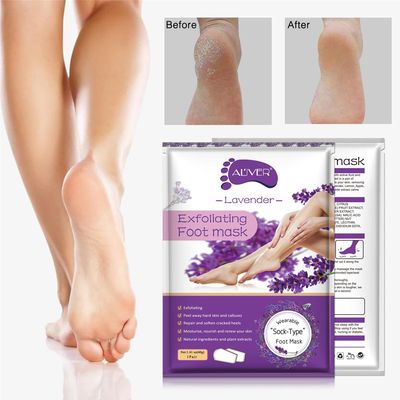 ALIVER Foot Peel Mask 3 Pack, Exfoliator Peel Off Calluses Dead Skin Callus Remover, Baby Soft Smooth Touch Feet-Men Women Lavender