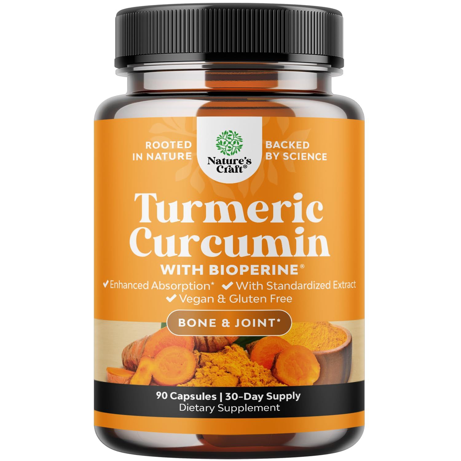 Turmeric Curcumin with Black Pepper Extract - Joint Health Turmeric Supplement with 95 Curcuminoids - Daily Joint Support Supplement Curcumin Bioperine for Enhanced Absorption