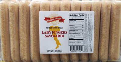 Supremo Italiano Product of Italy Savoiardi Ladyfingers Lady Fingers, 7-Ounce Packages Pack of 2-SET OF 2