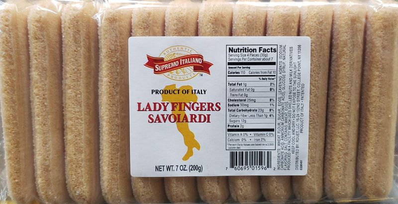 Supremo Italiano Product of Italy Savoiardi Ladyfingers Lady Fingers, 7-Ounce Packages Pack of 2-SET OF 2
