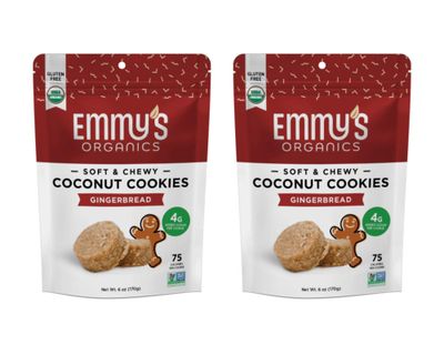 Emmy&#39;s Organics Gingerbread Coconut Cookies, 6 oz, Pack of 2