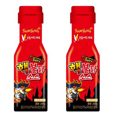Samyang Extremely Spicy! HACK Bulldark Spicy Chicken Roasted Sauce 200g Korean foodKorean sauceAsian dishesFire Noodle Challenge pack of 2