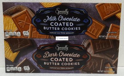 Specially Selected Butter Cookie Coated with Dark &amp; Milk Chocolate Flavor 4.41oz 125g Two Boxes