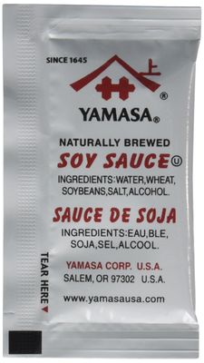 Yamasa, Soy Sauce, Full Flavor Japanese Brewed Soy Sauce Packets, 500 5.5ml Individual Portion Packs