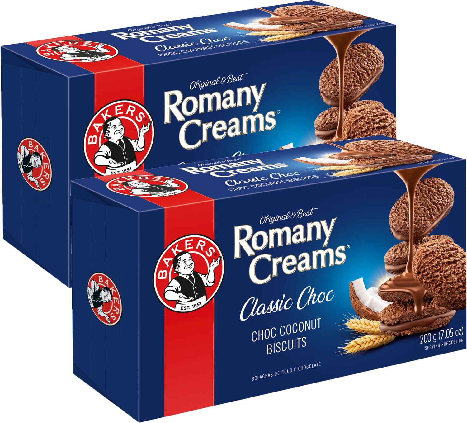 Bakers Romany Creams - Classic Chocolate 200g - Pack of 2