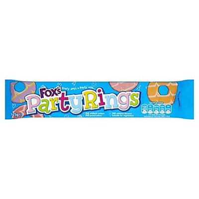 Fox&#39;s Party Rings 12 x 125g Packs Bulk Buy