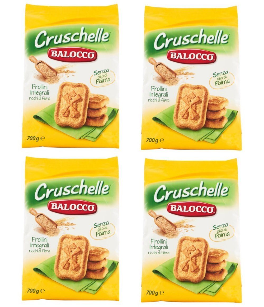 Balocco: Cruschelle High In Fibre Biscuits - 700 g Packages Pack of 4