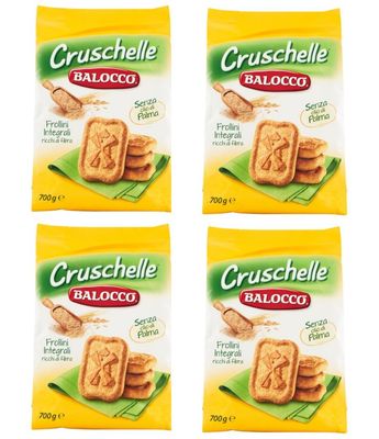 Balocco: Cruschelle High In Fibre Biscuits - 700 g Packages Pack of 4