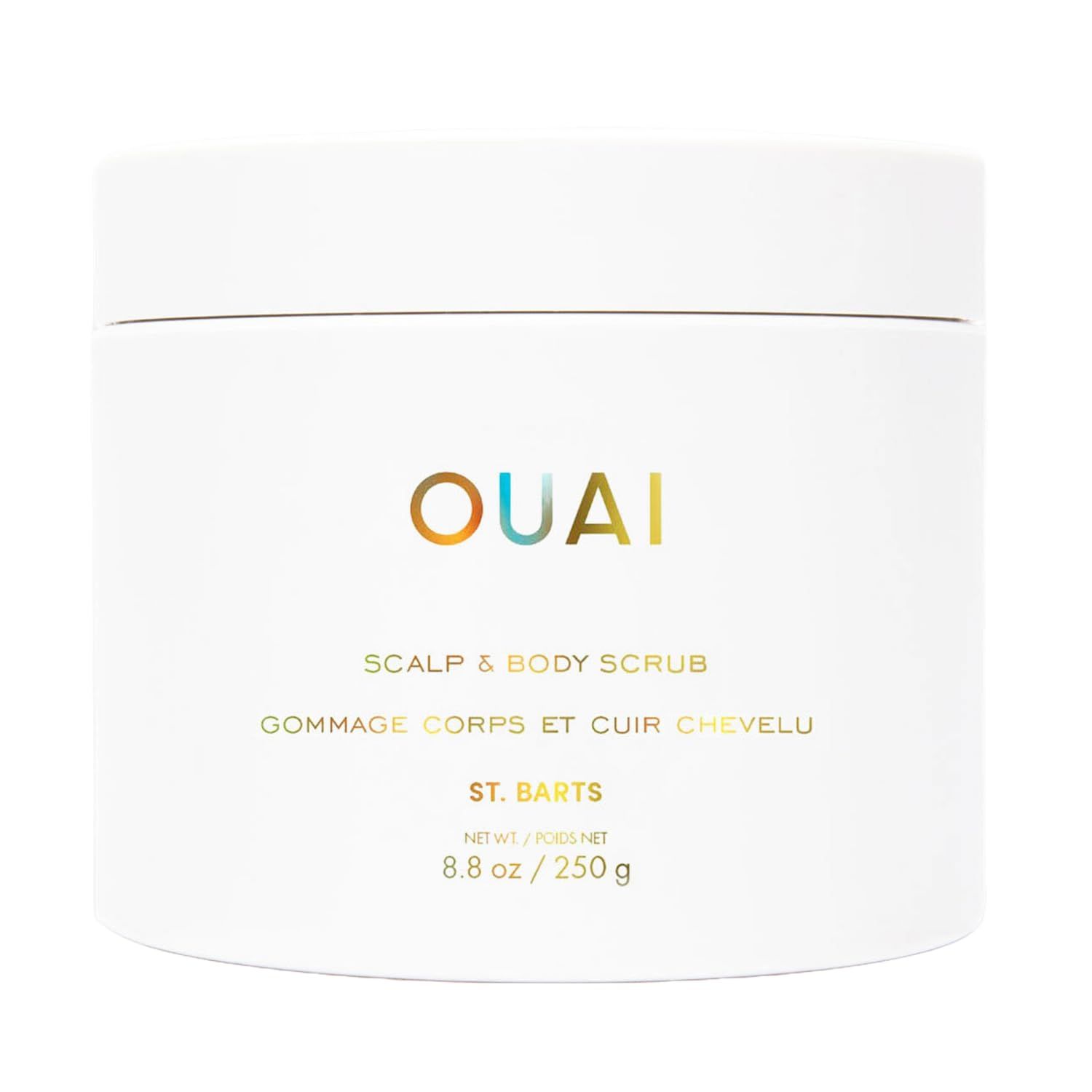 OUAI Scalp &amp; Body Scrub, St. Barts - Exfoliating Body Scrub with Sugar &amp; Coconut Oil Blend for Smooth, Moisturized Skin - Gentle Scalp Exfoliator for Removing Product Build Up 8.8 Oz