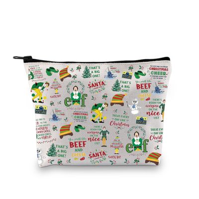 VAMSII E-F Movie Christmas Makeup Bag Santa OMG Zipper Bag Buddy Fans Christmas Vacation Accessories Pouch E-F Bag